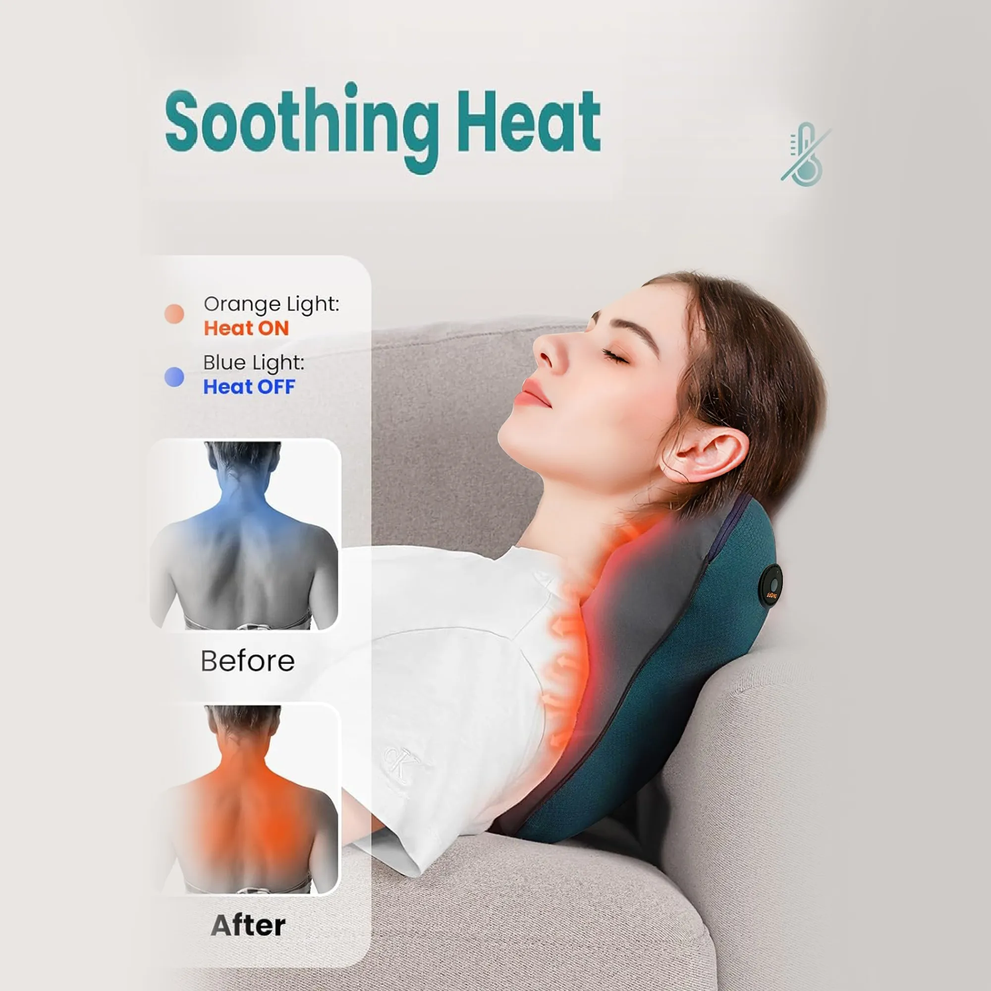 Neck & Back Acupressure Massage Pillow Full Body Relief - Image 2