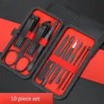 10-Piece Nail Clipper Set with Travel Case & Grooming Kit
