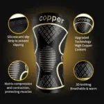 Copper Knee Pads Pair for Men & Women Sports Support - Image 4