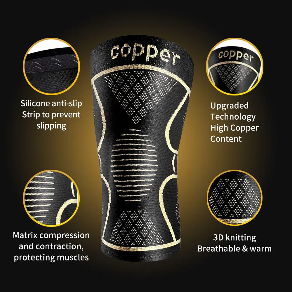 Copper Knee Pads Pair for Men & Women Sports Support - Image 4