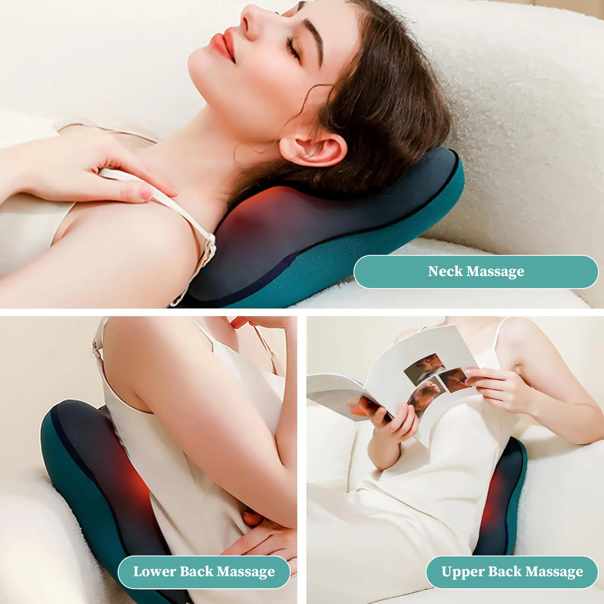 Neck & Back Acupressure Massage Pillow Full Body Relief - Image 6