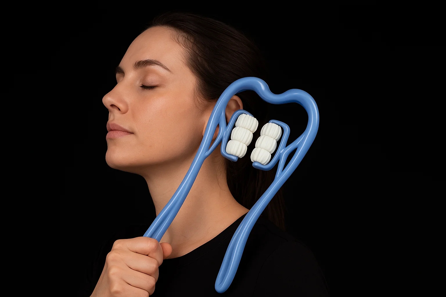 Six-wheel Neck Massager Massage Relieve Roller Massage Tool,